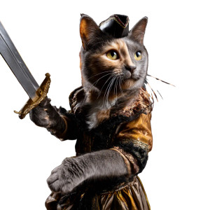 Pirate Cat Captain V2 Vinyl Car Decal Sticker – Waterproof & UV-Resistant 8"