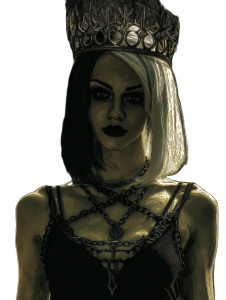 Goth Queen Vinyl Car Decal Sticker – Waterproof & UV-Resistant 8"