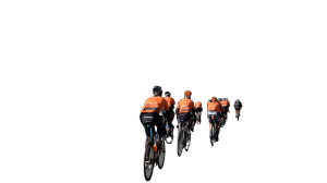 Orange Bike Riders Vinyl Car Decal Sticker – Waterproof & UV-Resistant 8"