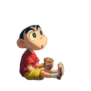 Shin-Chan In Car Vinyl Car Decal Sticker – Waterproof & UV-Resistant 8"