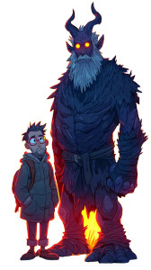 Demon Lumberjack Transformation Vinyl Car Decal Sticker – Waterproof & UV-Resistant 8"