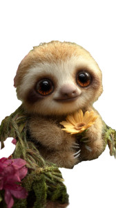 Miniature Baby Sloth Vinyl Car Decal Sticker – Waterproof & UV-Resistant 8"
