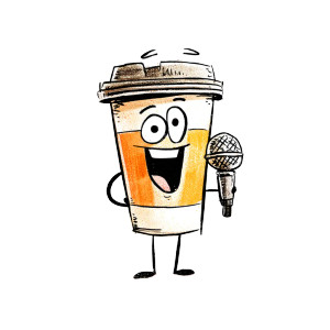 Playful Coffee Cup V4 Vinyl Car Decal Sticker – Waterproof & UV-Resistant 8"