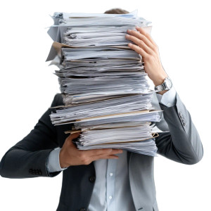 Overloaded Office Worker Vinyl Car Decal Sticker – Waterproof & UV-Resistant 8"