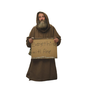 Mendicant Monk Vinyl Car Decal Sticker – Waterproof & UV-Resistant 8"