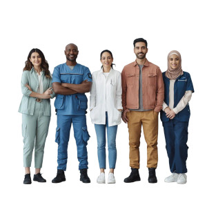 Diverse Professional Team Vinyl Car Decal Sticker – Waterproof & UV-Resistant 8"