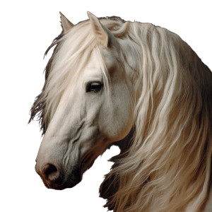 Horse'S White Mane Vinyl Car Decal Sticker – Waterproof & UV-Resistant 8"