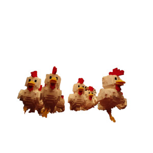 Giant Chickens Rampage Vinyl Car Decal Sticker – Waterproof & UV-Resistant 8"