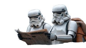 Stormtroopers Reading Vinyl Car Decal Sticker – Waterproof & UV-Resistant 8"