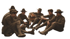 Soldiers Relaxing Together Vinyl Car Decal Sticker – Waterproof & UV-Resistant 8"