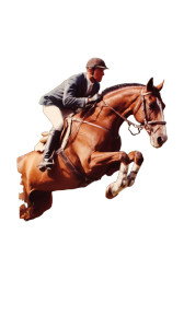 Equestrian Jump Vinyl Car Decal Sticker – Waterproof & UV-Resistant 8"