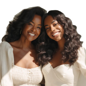 Joyful Mother-Daughter Duo Vinyl Car Decal Sticker – Waterproof & UV-Resistant 8"