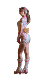 D.Va Cosplay Vinyl Car Decal Sticker – Waterproof & UV-Resistant 8"