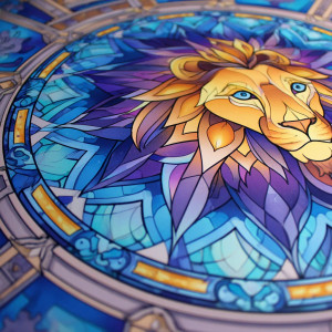 Lion Mandala Vinyl Car Decal Sticker – Waterproof & UV-Resistant 8"