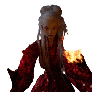 Chinese Fire Goddess Vinyl Car Decal Sticker – Waterproof & UV-Resistant 8"