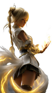 Blonde Fire Warrior Vinyl Car Decal Sticker – Waterproof & UV-Resistant 8"