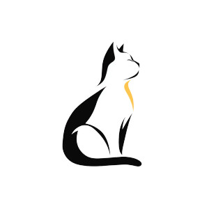 Cat Silhouette V2 Vinyl Car Decal Sticker – Waterproof & UV-Resistant 8"