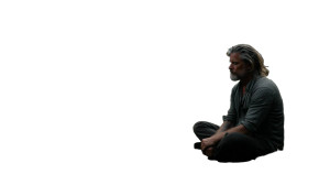 Meditating Man V6 Vinyl Car Decal Sticker – Waterproof & UV-Resistant 8"