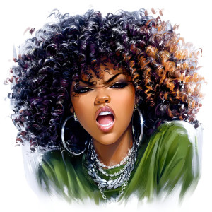 Vibrant Afro Portrait Vinyl Car Decal Sticker – Waterproof & UV-Resistant 8"