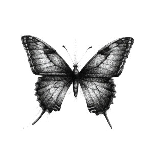 Butterfly Tattoo Design Vinyl Car Decal Sticker – Waterproof & UV-Resistant 8"