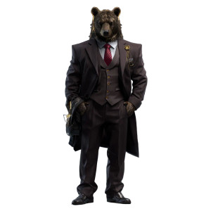 Bear Boss Vinyl Car Decal Sticker – Waterproof & UV-Resistant 8"