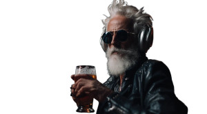 Old Musician Vinyl Car Decal Sticker – Waterproof & UV-Resistant 8"