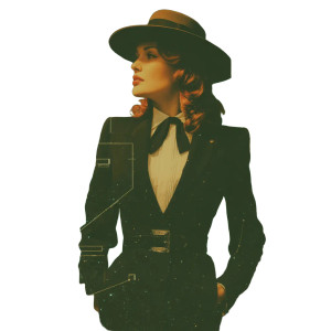 Elegant Fedora Redhead Vinyl Car Decal Sticker – Waterproof & UV-Resistant 8"