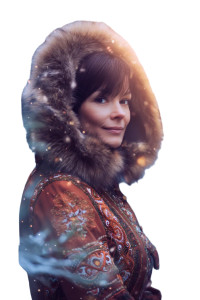 Winter Fantasy Portrait Vinyl Car Decal Sticker – Waterproof & UV-Resistant 8"