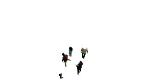 Dancing Crowd Overhead Vinyl Car Decal Sticker – Waterproof & UV-Resistant 8"