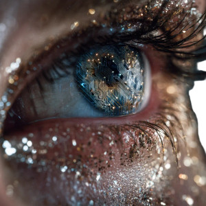 Cybernetic Eye Reflection Vinyl Car Decal Sticker – Waterproof & UV-Resistant 8"