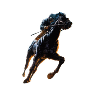 Black Jockey Racing Vinyl Car Decal Sticker – Waterproof & UV-Resistant 8"