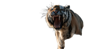 Huge Tiger V2 Vinyl Car Decal Sticker – Waterproof & UV-Resistant 8"