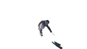 Dynamic Skier Action Vinyl Car Decal Sticker – Waterproof & UV-Resistant 8"