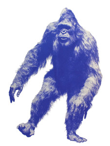 Gyotaku Sasquatch Vinyl Car Decal Sticker – Waterproof & UV-Resistant 8"