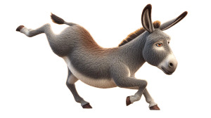 Donkey Kick Vinyl Car Decal Sticker – Waterproof & UV-Resistant 8"