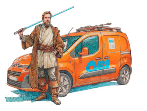 Obi-Wan Kenobi Vinyl Car Decal Sticker – Waterproof & UV-Resistant 8"