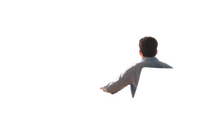 Man At Desk Vinyl Car Decal Sticker – Waterproof & UV-Resistant 8"