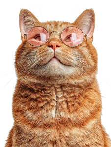 Chatty Red Cat Vinyl Car Decal Sticker – Waterproof & UV-Resistant 8"