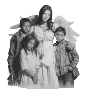 Guardian Angel With Children Vinyl Car Decal Sticker – Waterproof & UV-Resistant 8"