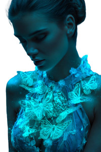 Ethereal Glow Woman Vinyl Car Decal Sticker – Waterproof & UV-Resistant 8"