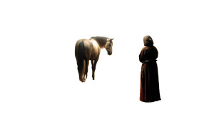 Medieval Horse Painter Vinyl Car Decal Sticker – Waterproof & UV-Resistant 8"