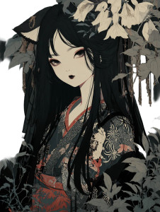 Gothic Anime Girl V28 Vinyl Car Decal Sticker – Waterproof & UV-Resistant 8"
