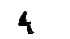 Nostalgic Biker Silhouette Vinyl Car Decal Sticker – Waterproof & UV-Resistant 8"