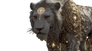 Divine Lion Beast Vinyl Car Decal Sticker – Waterproof & UV-Resistant 8"