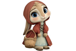 Bunny Red Riding Hood Vinyl Car Decal Sticker – Waterproof & UV-Resistant 8"