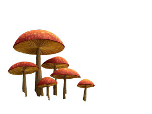 Singing Mushrooms Vinyl Car Decal Sticker – Waterproof & UV-Resistant 8"