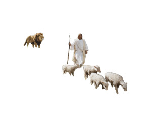 Jesus With Sheep Vinyl Car Decal Sticker – Waterproof & UV-Resistant 8"