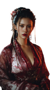 Chinese Hanfu Beauty V2 Vinyl Car Decal Sticker – Waterproof & UV-Resistant 8"