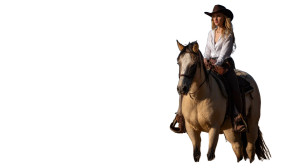 Blonde Cowgirl On Horse Vinyl Car Decal Sticker – Waterproof & UV-Resistant 8"