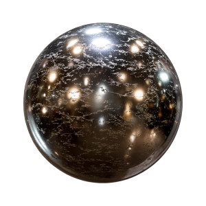 Silver Sphere Vinyl Car Decal Sticker – Waterproof & UV-Resistant 8"